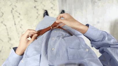 腰带怎么系好看又不容易掉,腰带小技巧