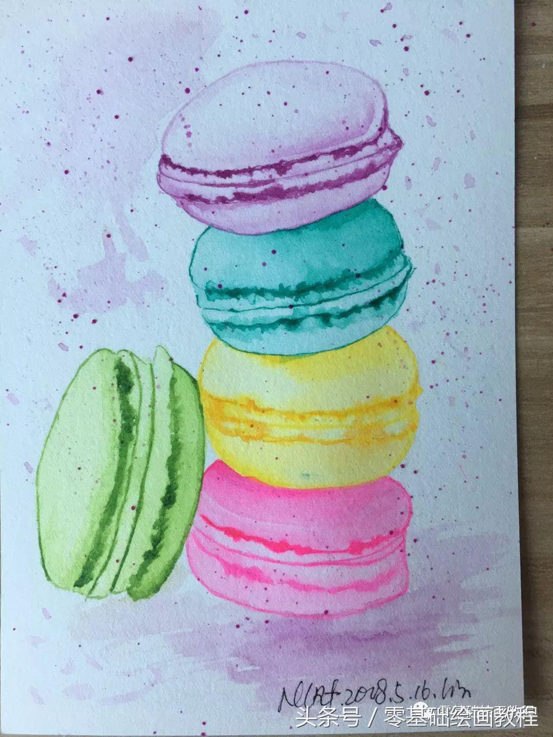 蓝色妖姬丙烯水彩画教程,萌新可以画的水彩教程