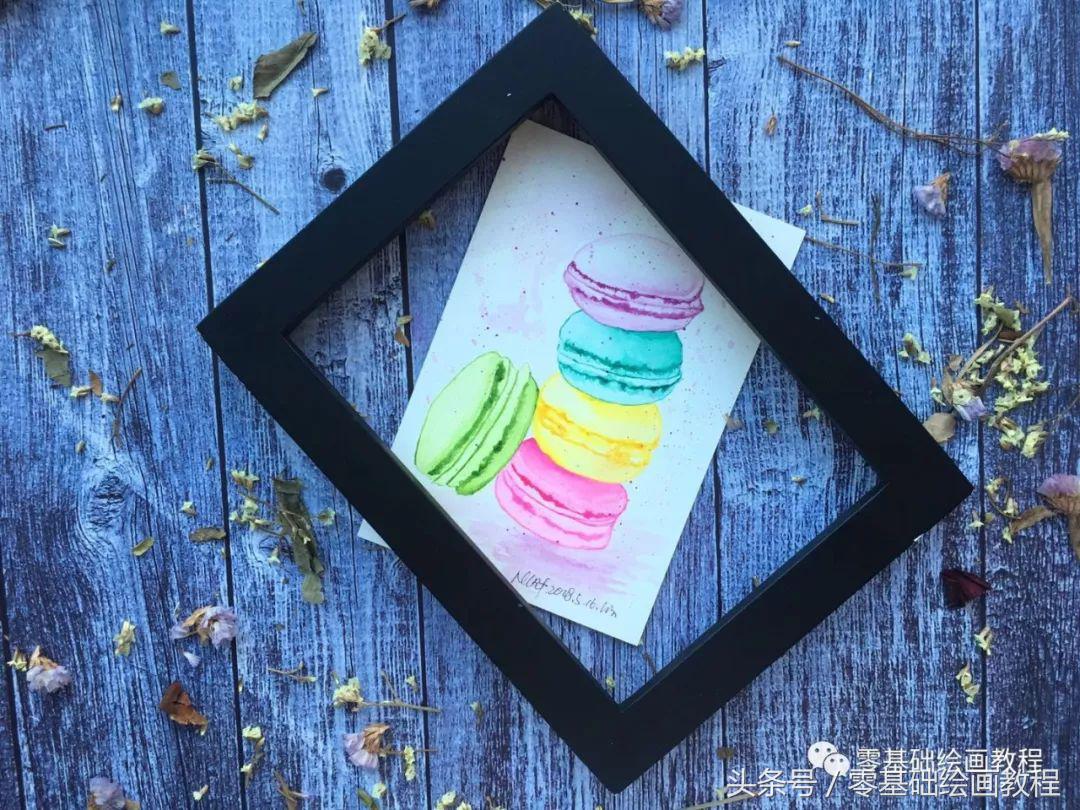 蓝色妖姬丙烯水彩画教程,萌新可以画的水彩教程