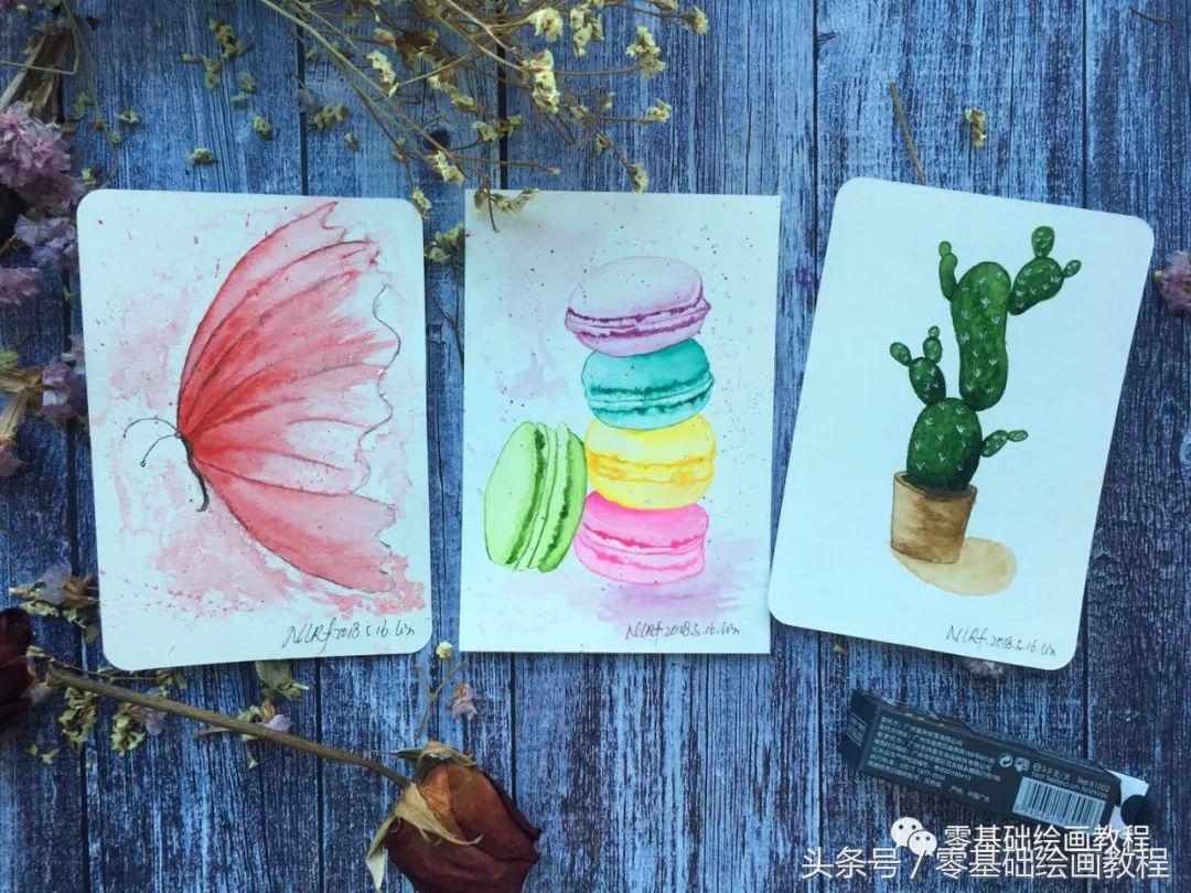 蓝色妖姬丙烯水彩画教程,萌新可以画的水彩教程