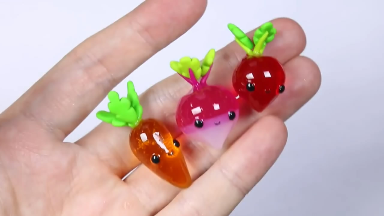 粘土做萝卜的方法,用超轻粘土捏的绿萝卜不是胡萝卜