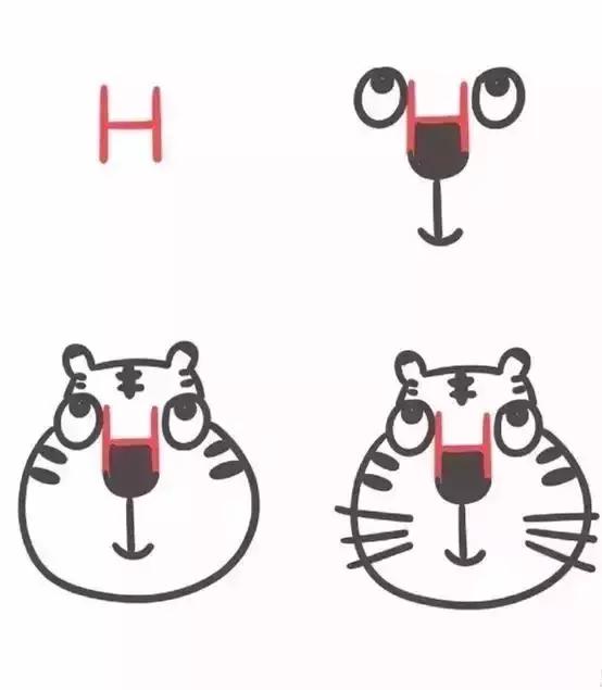 用字母画孩子的简笔画,如何用简笔画数字宝宝