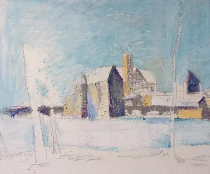 三分钟，教你用油画棒画一幅绝美风景画！