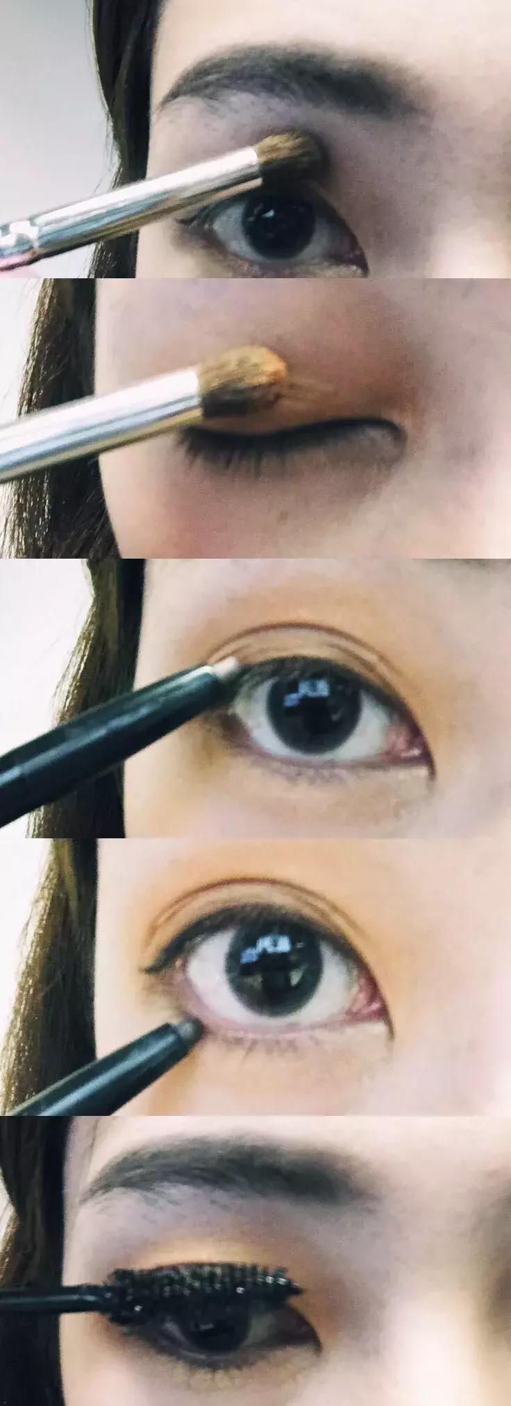 有刘海的港风妆容教程,流行的欧美妆教程