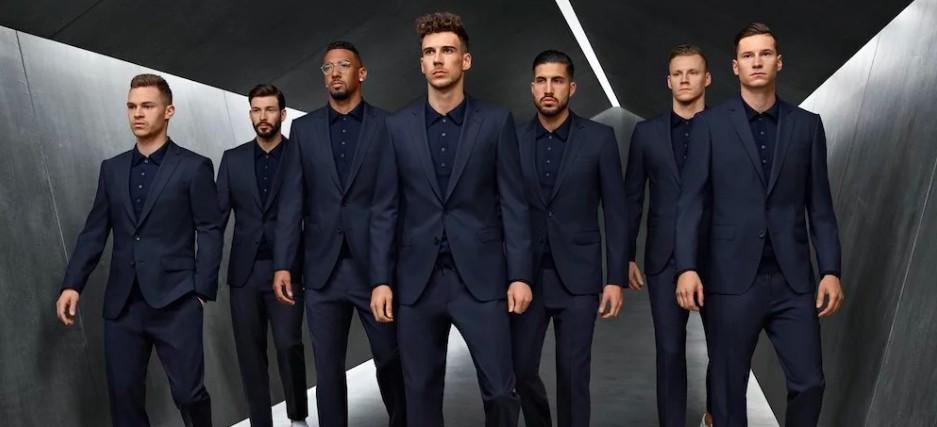 世界杯球星西装霸气出场,世界杯德国队男团西装出场