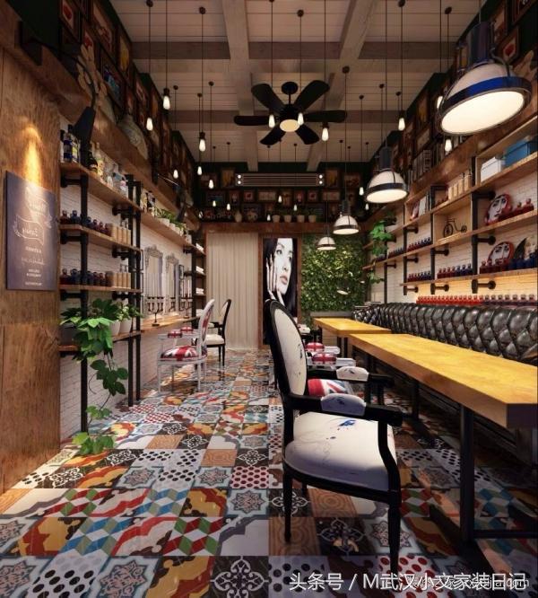 美甲店装修图片效果图简单大气,美甲店装修实拍视频