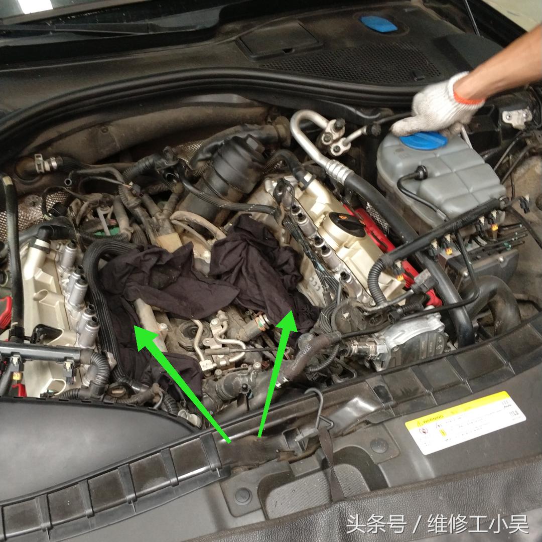 奥迪a6l2.5发动机冷却系统有故障,奥迪a6l2.5自吸冷却液漏了