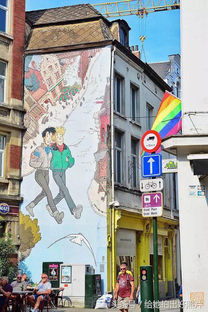 布鲁塞尔老街图,布鲁塞尔街头的美女