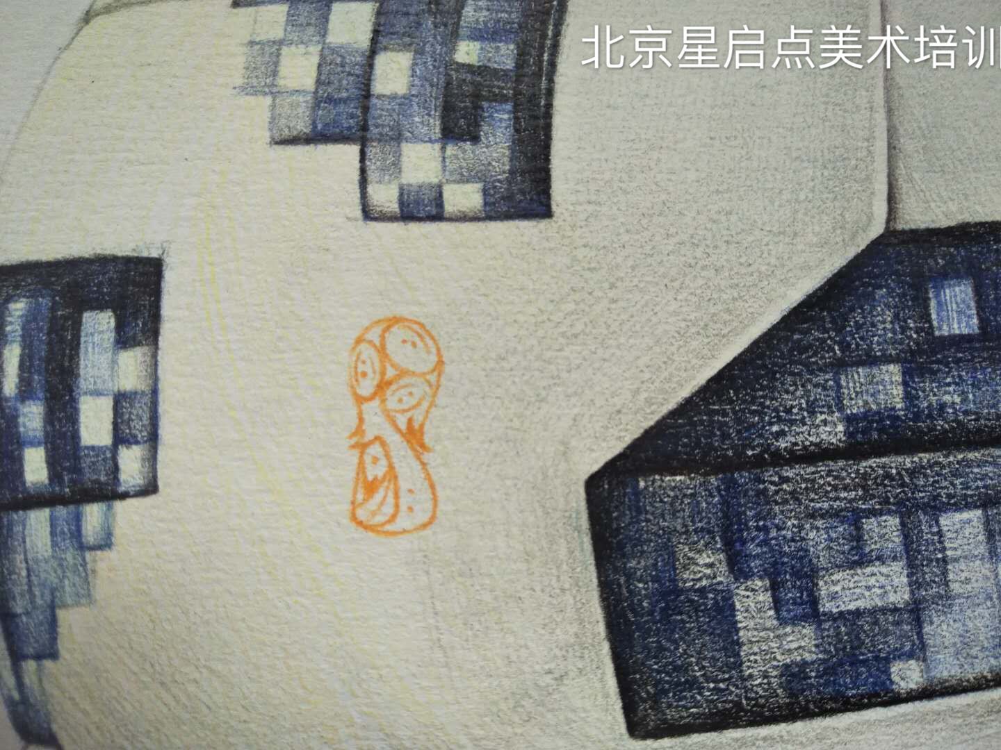 彩铅画花卉作品比赛教程,足球彩铅