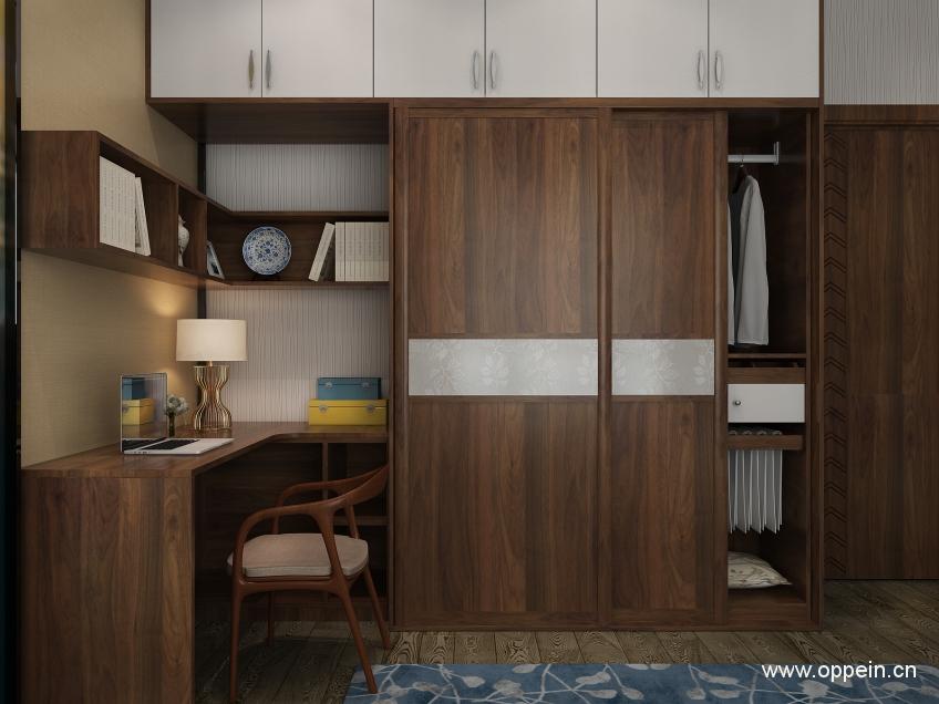 书房卧室一体衣柜,书房衣柜一体