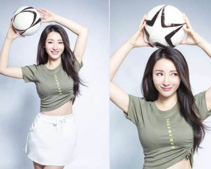 柳岩t恤搭配裙,柳岩穿条纹衣美图