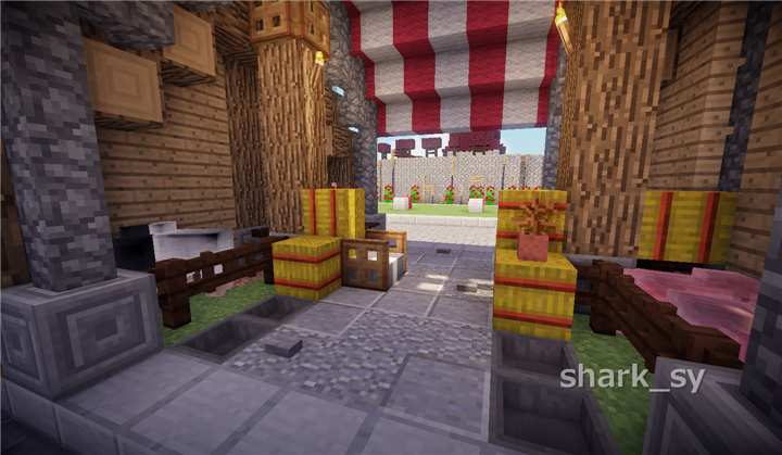 我的世界装饰工艺店铺教程,我的世界小摊店铺建筑教程