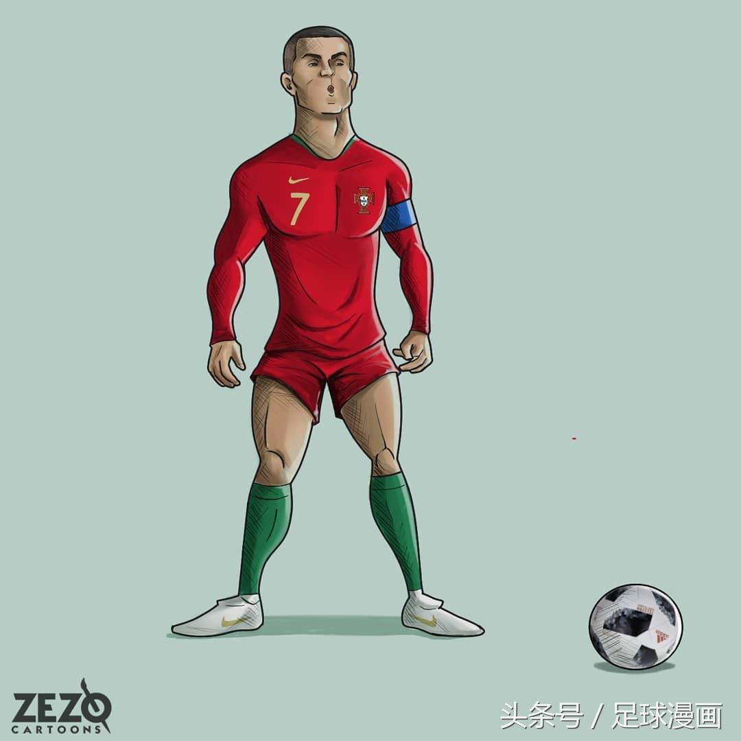 c罗卡塔尔世界杯漫画,c罗一个人扛起葡萄牙十年漫画图