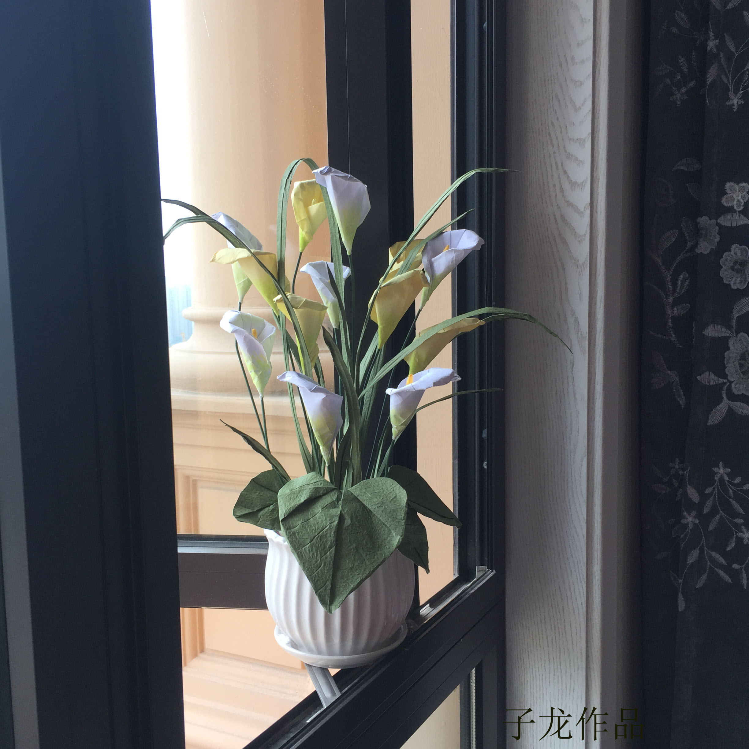 折纸马蹄莲花朵的做法,折纸马蹄莲花步骤