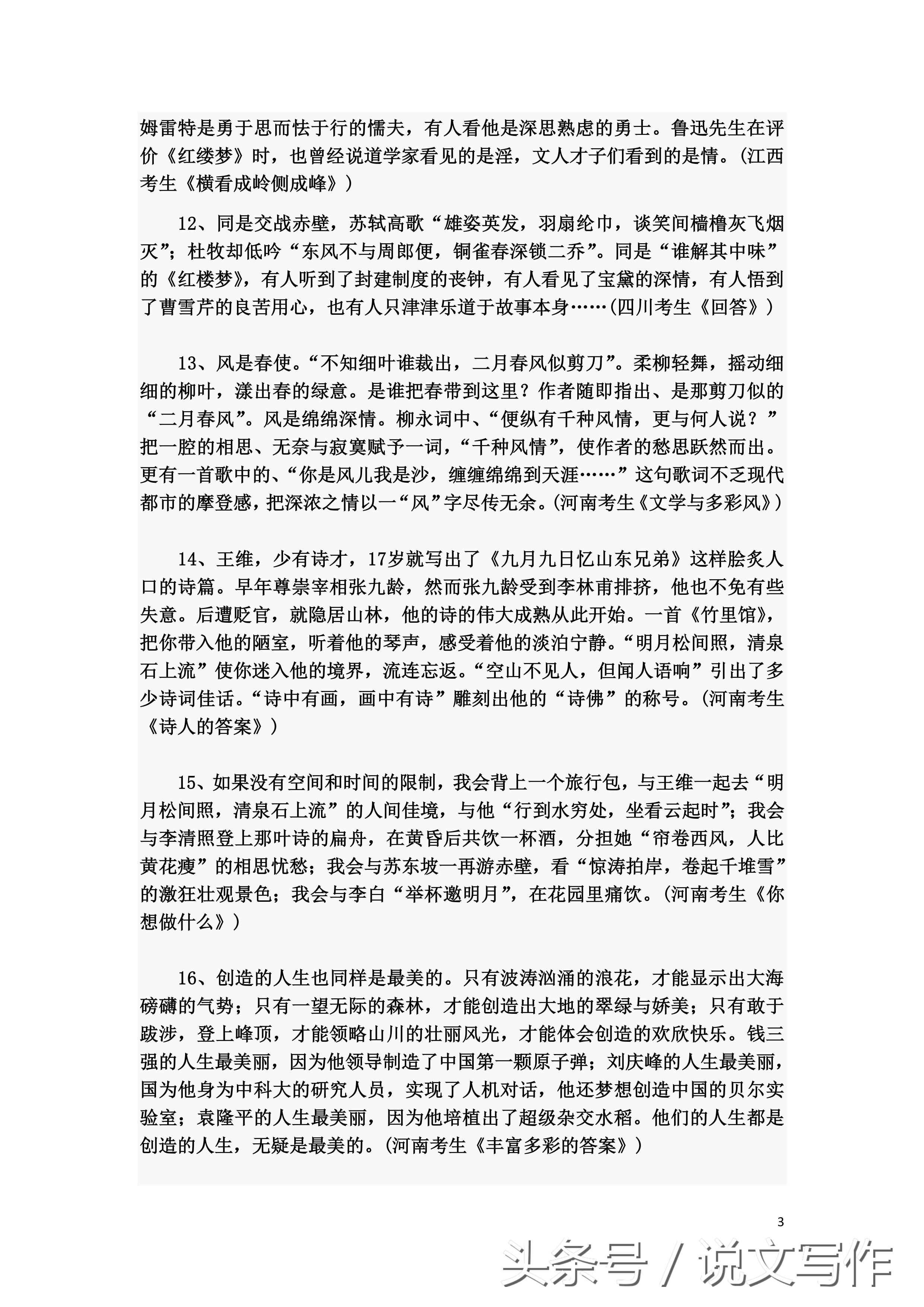 高考语文满分作文优美句子,语文高考满分作文10篇