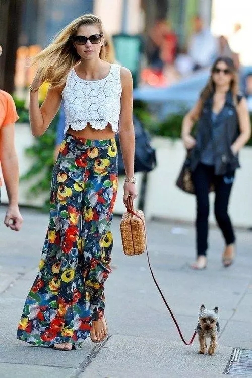 江疏影高腰直筒裤,江疏影米白色阔腿裤