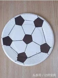 幼儿园创意足球手工简单,3-6岁幼儿手工简单世界杯