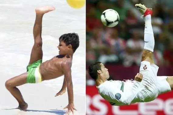 确认过，这些萌子们的足球天赋已得球星老爸们的真传！你更看好哪位萌娃的球技？