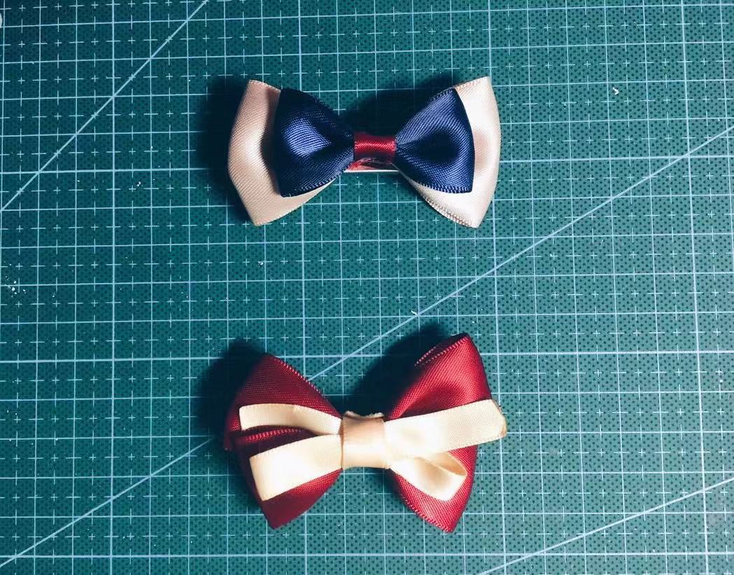 蝴蝶结发卡怎么做简单又好看,可爱蝴蝶结发卡