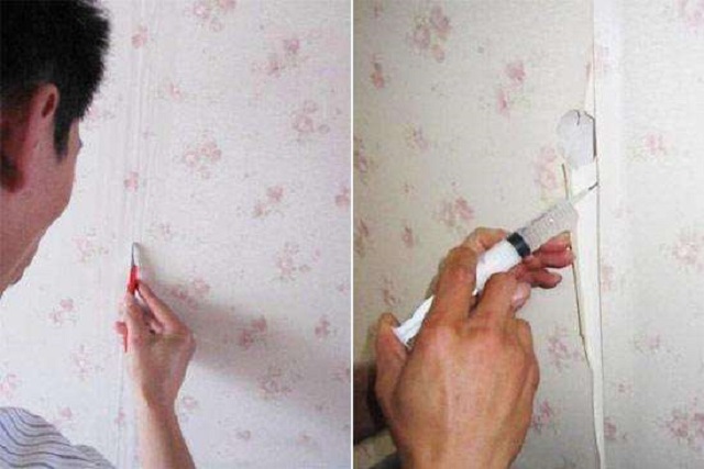 壁纸卷边开裂怎么处理,家里壁纸起皮怎么处理