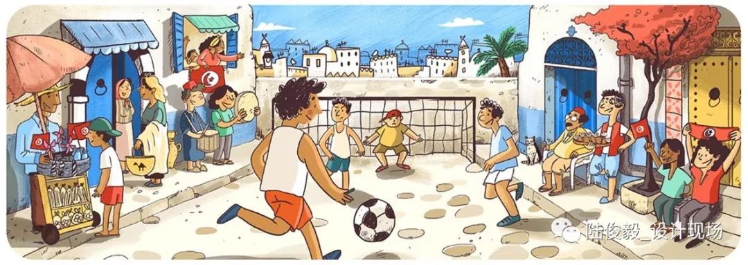 色彩构成世界杯插画图案,世界杯主题涂鸦