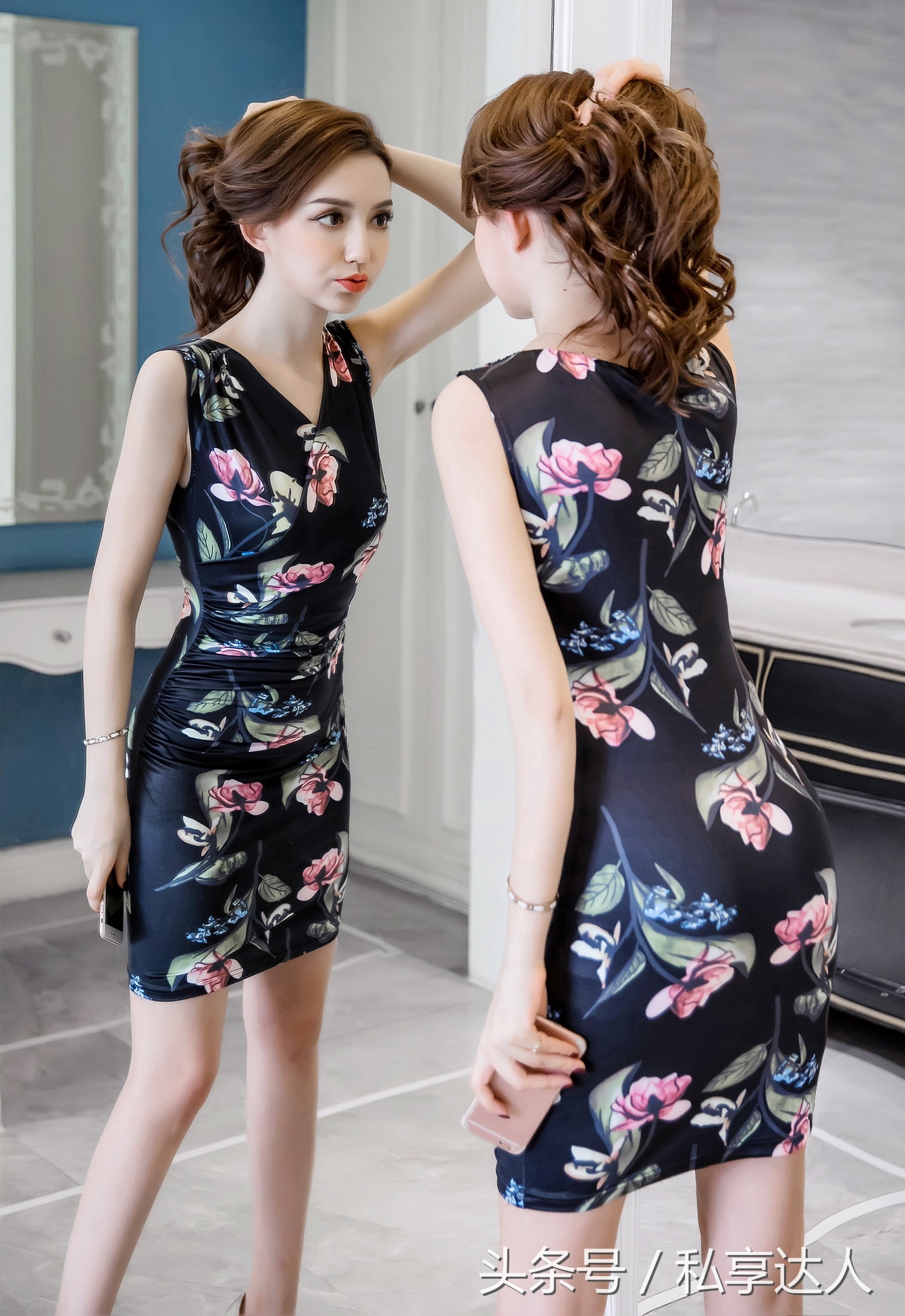 法式紧身包臀裙,夜店女王范穿搭推荐包臀连衣裙