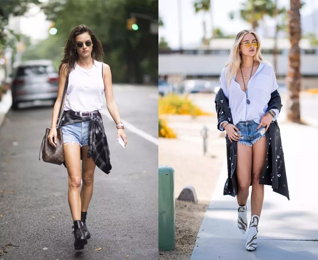 宽松牛仔短裤怎么穿才不显腿短,最适合自己的牛仔短裤