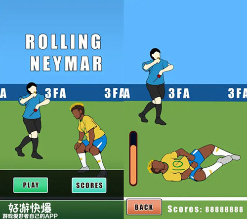 停不下来的“内马尔滚”竟然还出手游了？翻滚吧，内马尔！