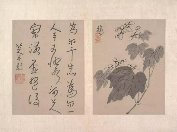 八大山人16幅山水花鸟作品赏析,八大山人山水花鸟图之七