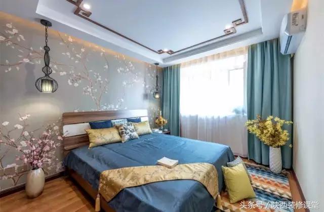 中式无主灯客厅吊顶效果图,80平客厅法式吊顶