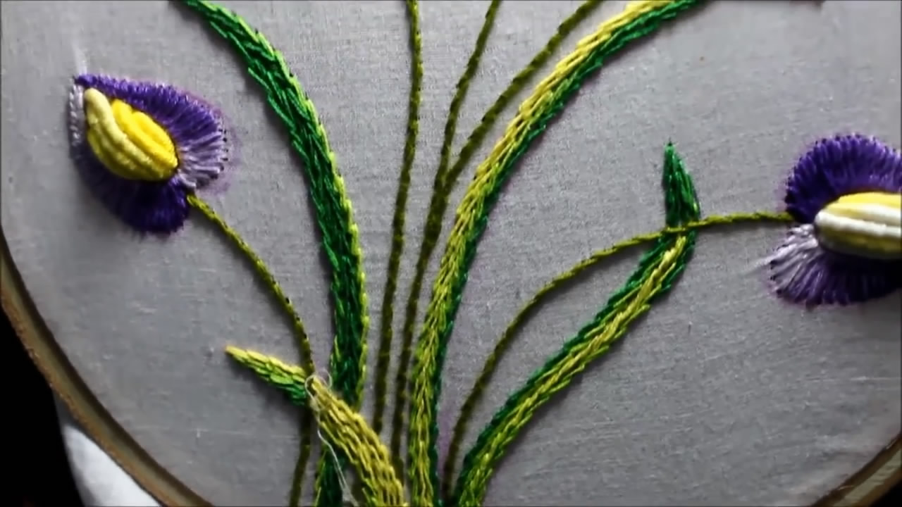 刺绣漂亮简单的花图案,刺绣花图案简单教程