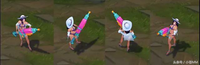 泳池派对女警臻彩皮肤原画,泳池女警炫彩皮肤