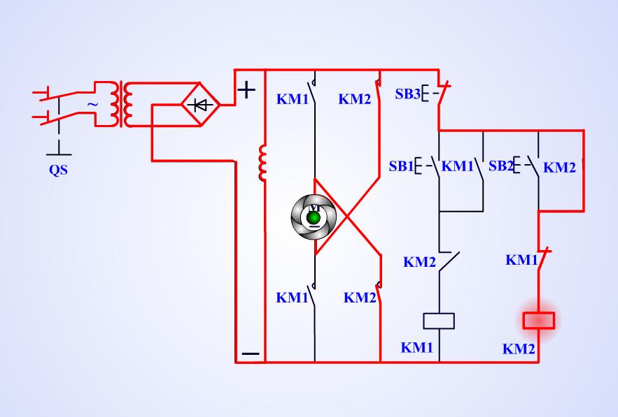 接触器互锁电机正反转电气原理图,二个接触器电机正反转自锁实物图
