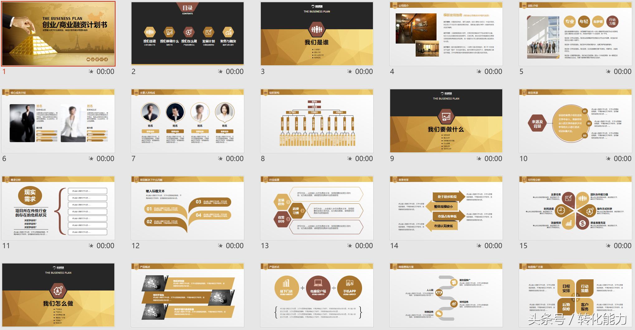 融资方案商业计划书模板,吸引融资商业计划书ppt