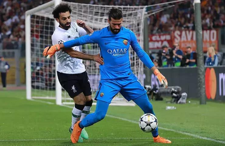 十大门将阿利森,阿利松扑救马竞