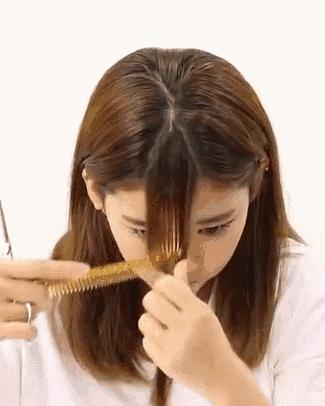 女明星刘海怎么梳的,女明星刘海教程