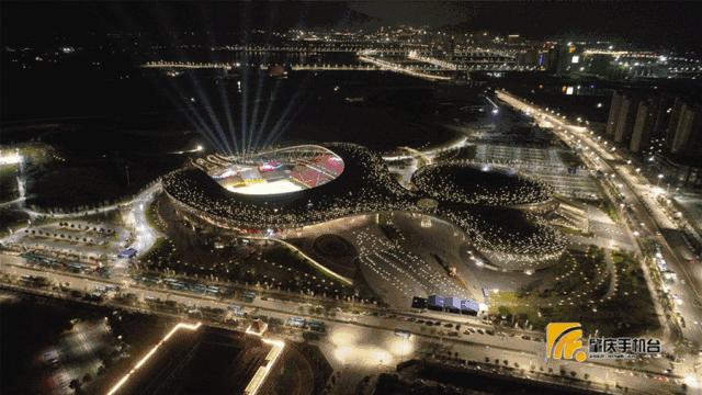 省运会夜景,省运会开幕式灯光秀
