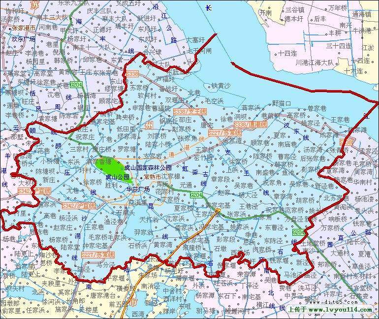 江苏省常熟市，岁无水旱之灾得名，沙家浜闻名遐迩，全国文明城市