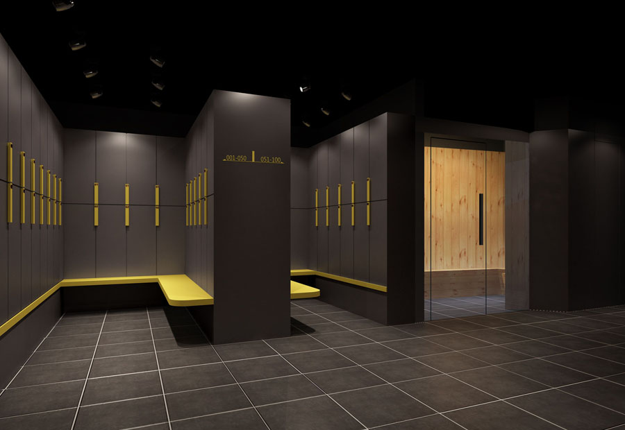 健身会所健身房设计案例效果图