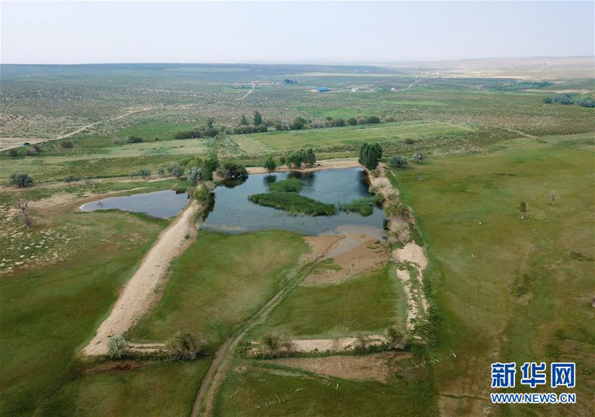 天空之眼瞰库布其沙漠