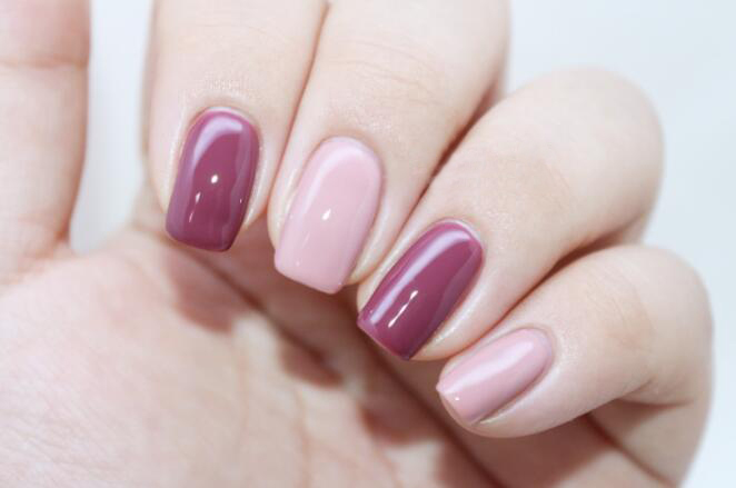 线条格纹美甲教程,美甲格纹款式图片大全