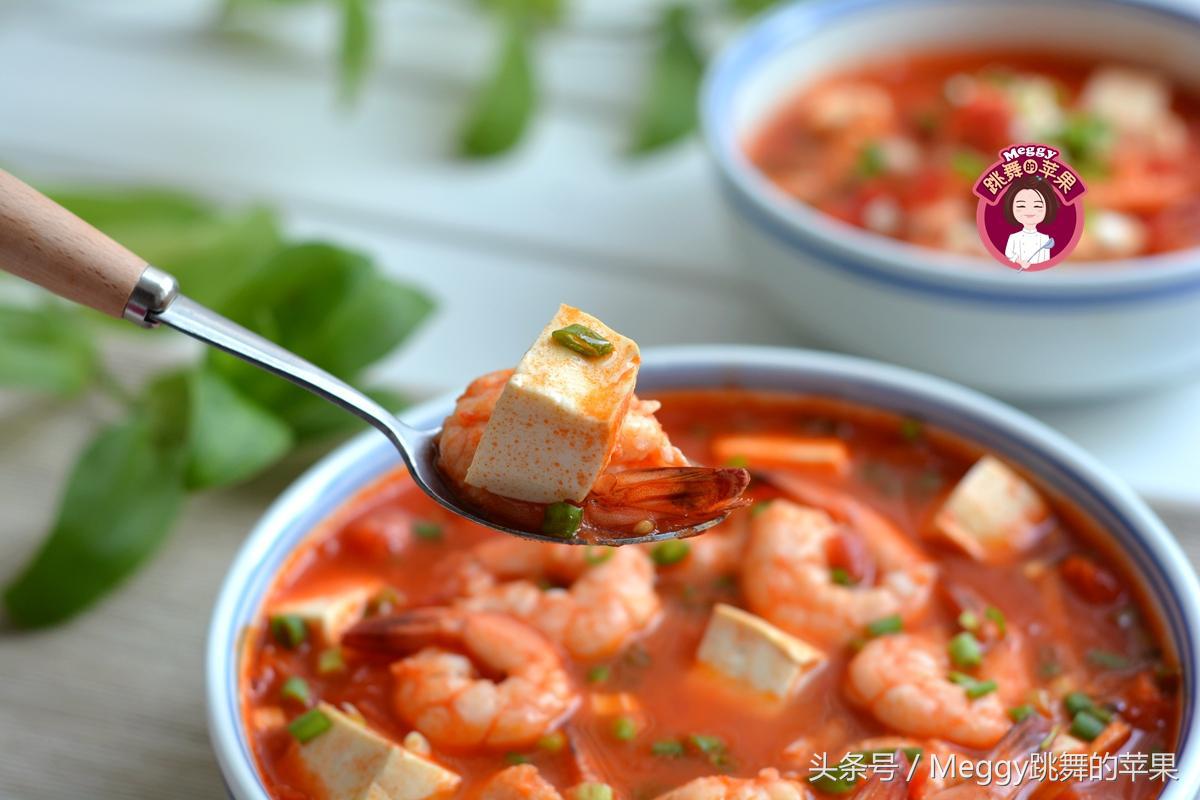 虾仁豆腐番茄烩饭,番茄虾仁豆腐又滑又嫩还好吃