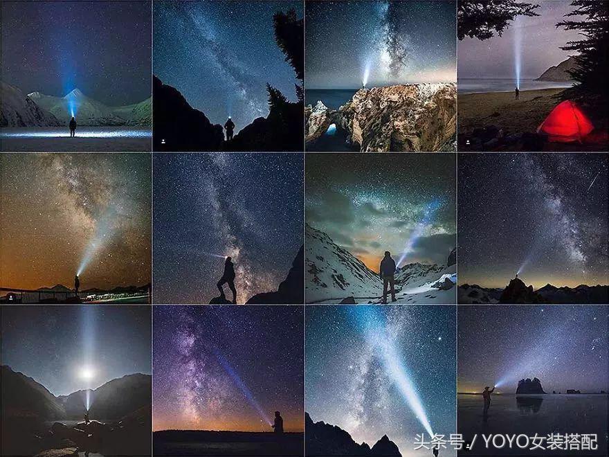 把整个星空都穿在身上太美了,把银河穿在身上去照亮