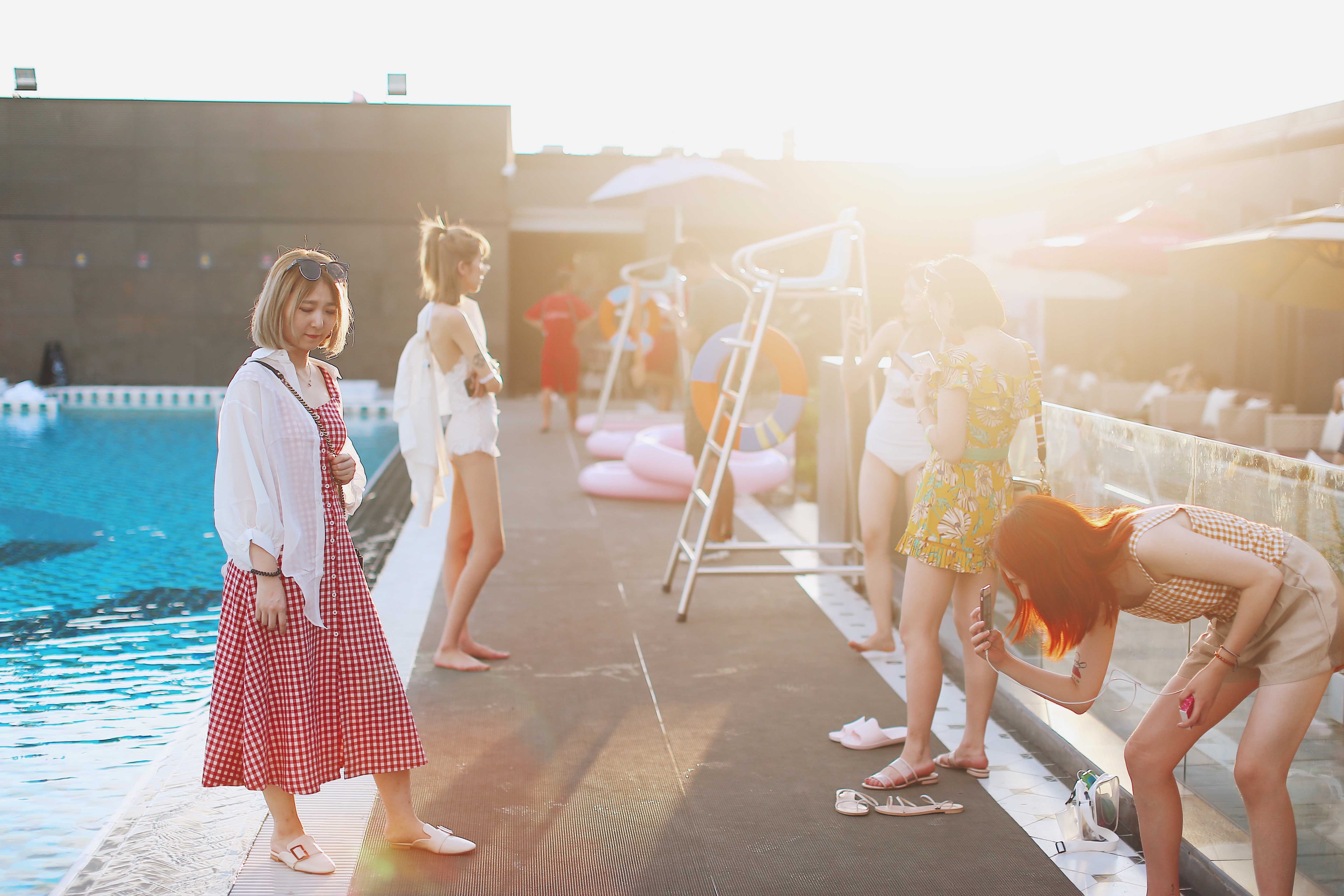 杭州网红打卡露天游泳池,无边泳池网红打卡视频