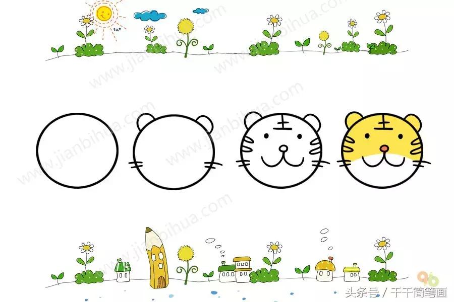 儿童简单动物简笔画大全,怎么画动物唱歌的模样简笔画