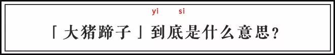 大猪蹄子是个什么梗,网上说男人是大猪蹄子是什么意思
