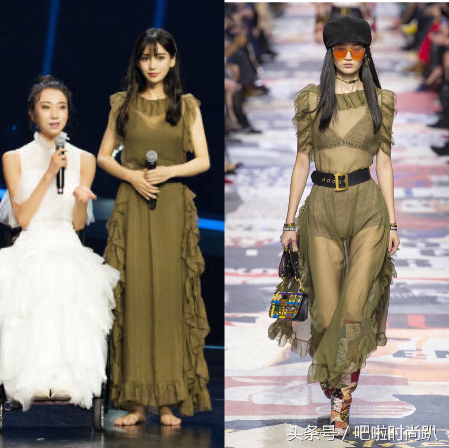 赵丽颖baby同穿迪奥礼服,赵丽颖和杨颖同穿迪奥礼服裙