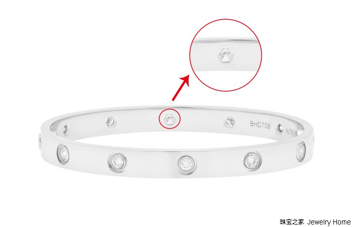 卡地亚窄版手镯怎么辨别真假,卡地亚love手镯上有多少图案
