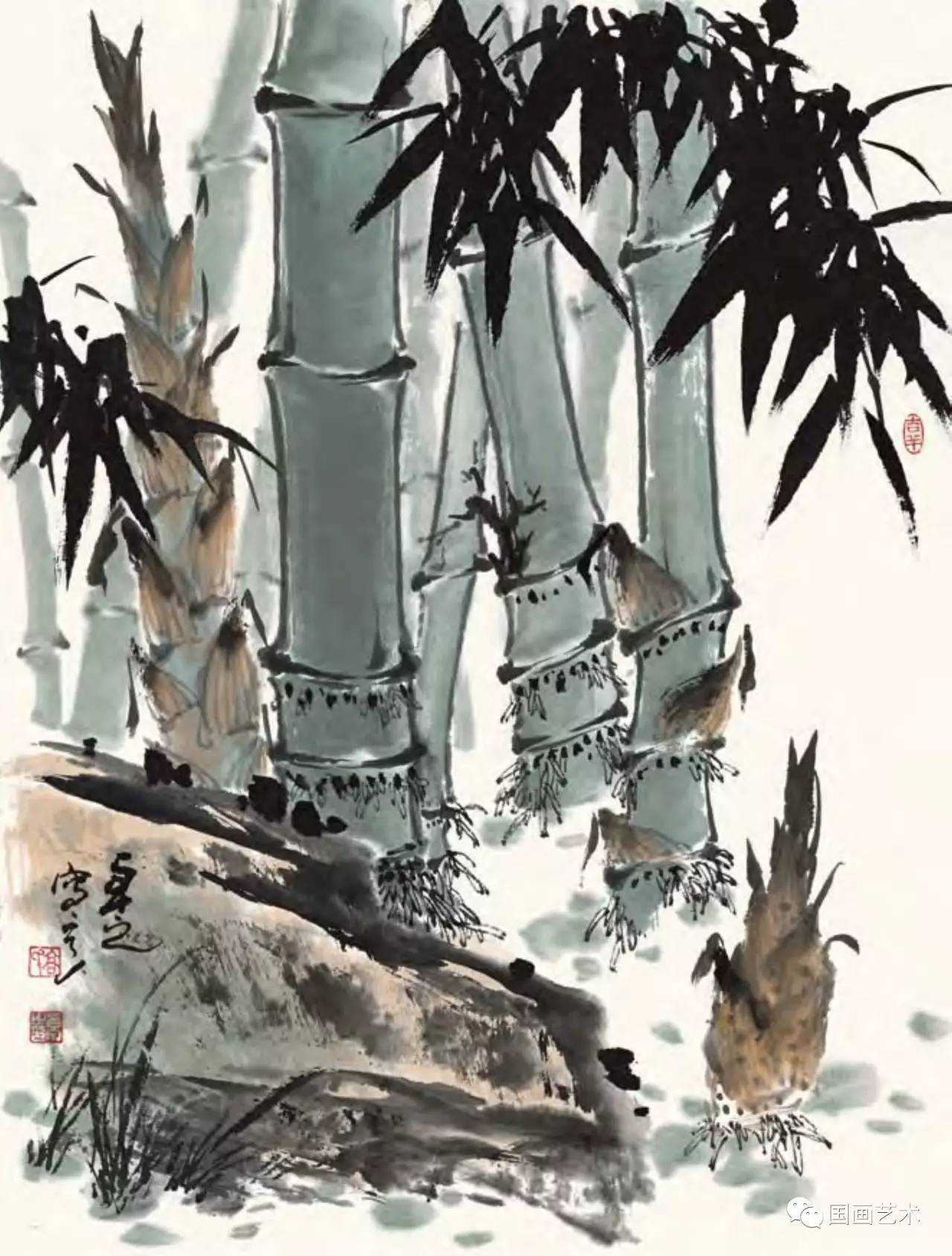 名家画竹子的技法,名家画竹子的简单画法