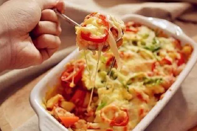 西餐芝士海鲜焗饭,芝士焗饭的最佳做法